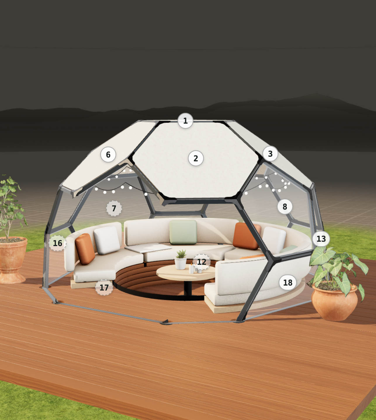 3D configurator: LionDome as summer lounge